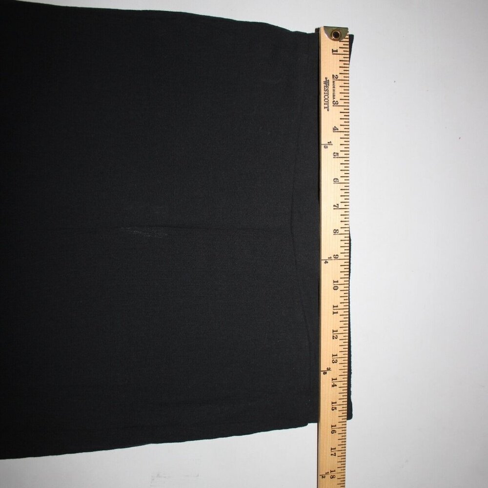NYDJ Sz 4 x 27 Black Gauze Wide Leg Pull On Ankle 100% Cotton Pant - Picture 15 of 16